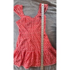 Betsy Johnson Ditsy Cotton Eyelet Bustier Mini Dress Summer Party Classic