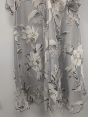 Tendency Silver Ivory Mesh Long Sleeve Dress Size L Bnwt (T5)