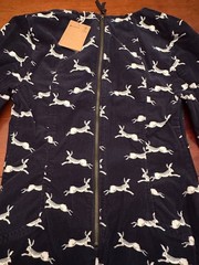 EX BODEN RABBIT hare thin corduroy KNEE LENGTH DRESS pockets WOMENS US 6 read