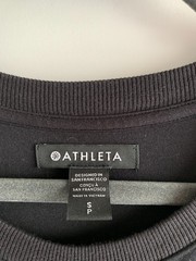 Athleta Santorini Cinch Dress Black Modal Travel Midi S