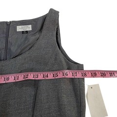 NWT Tahari Petite Sheath Dress Size 6P Gray Sleeveless Classic Workwear Party