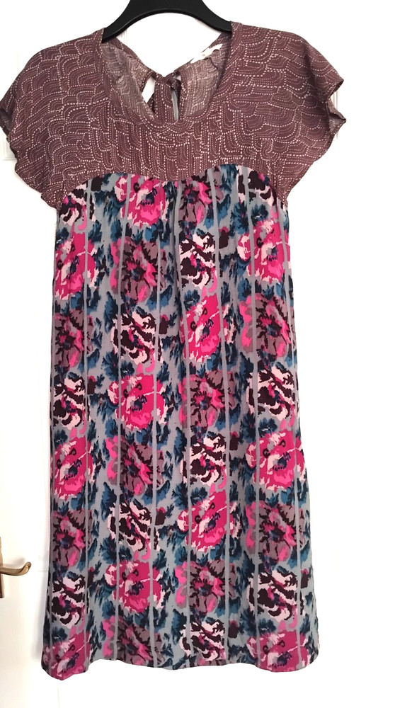 White Stuff Floral Shift Dress Lined Viscose Spring Summer UK Size 8
