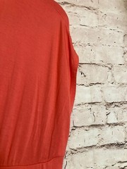 Boston Proper Maxi Dress Womens Large Coral Orange Tie Back Ultra Stretch Long