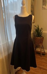 Due Per Due Women&rsquo;s Black Party/Cocktail Midi Dress Size 8 50’s Style Preppy