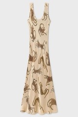 Silk Laundry Jaguars Tank Dress New Size S Small 100% Silk Jaguar