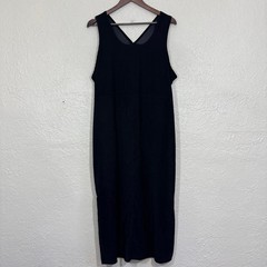 Vtg 90s Sleeveless Jumper Dress LP Midi Artsy Old Money Minimalist Lagenlook Y2K