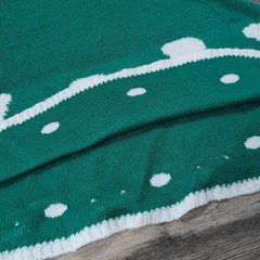 Kitschy Christmas Tree Holiday Fun Long Sleeve Dress Pom Poms Women&rsquo;s XS