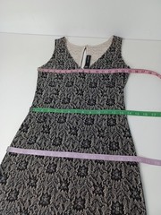 St John Women Knit Dress Size 2 Old Money Wool Blend Sleeveless Keyhole Back