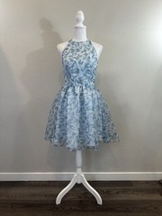 Disney Women’s Cinderella Blue Floral Organza Dress – Size S