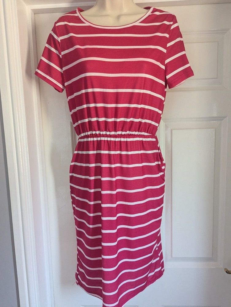 NEW Dress by SHEIN Pink & White Striped Size Small!