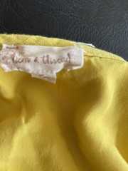 Hem And Thread Lightweight Lined Yellow Summer Dress Side Splits Braided Straps