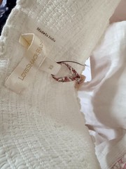 NWT LoveShackFancy Kesia Mini Dress XS Poppy Pink Floral Lace Cotton Halter