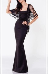 Hamel pencil fitting Long Fringe Dress