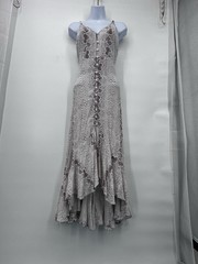 Kivari Black And Beige Snake Print MAXI Sundress Size S Layers Up