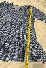 Studio B Bobeau Dress Women&rsquo;s Size Large Blue White Check Ladies