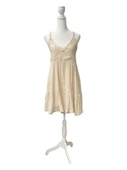 Wishlist Cream Spaghetti Strap Layered Mini Dress Size Small