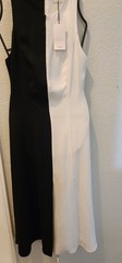 Mango MNG Black White Colorblock Midi Dress XXS Sleeveless NWT